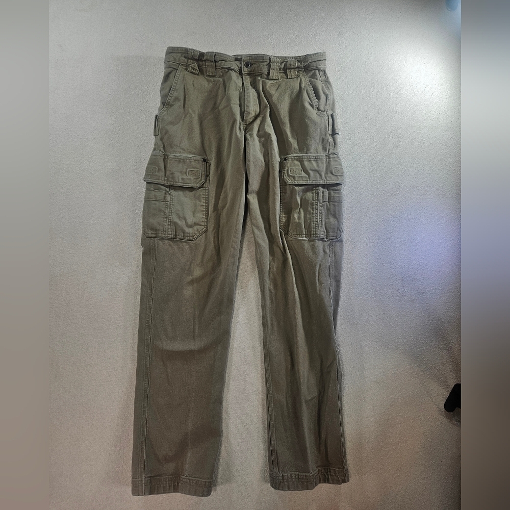 Duluth Trading Flex Fire Hose Cargo Pants Mens 34x36 Khaki - Picture 3 of 9